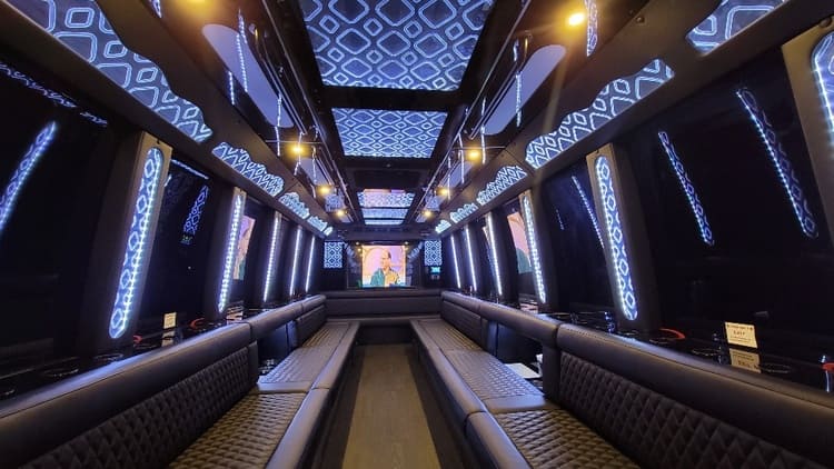 Flagstaff 40 Passenger Limo Bus Interior